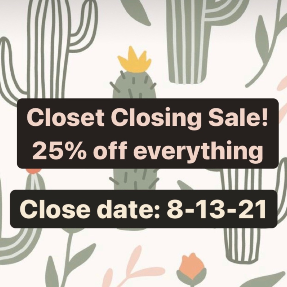 Closet Closing Sale!!